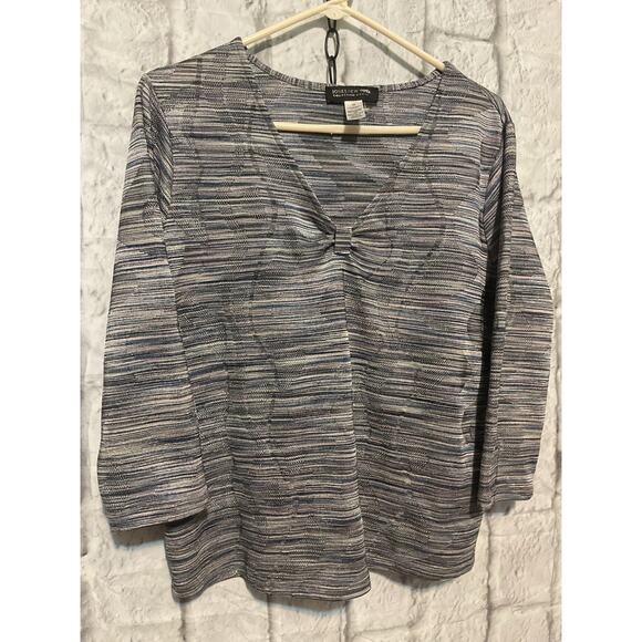 NEW Jones New York 0X Sweater Blue Multi - Picture 8 of 9